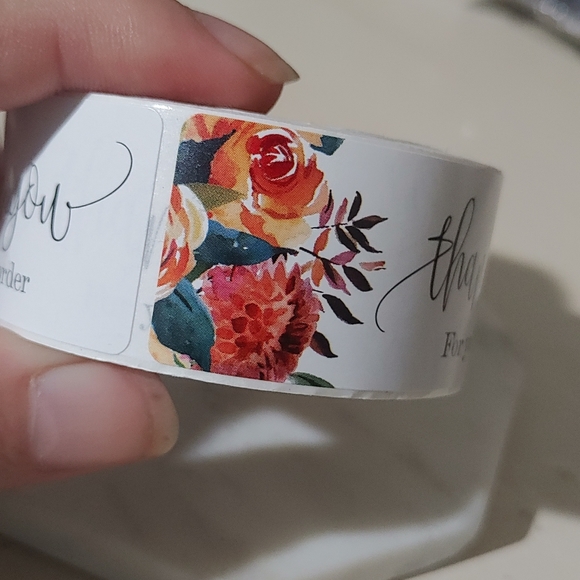 Floral Thank You Stickers - Picture 4 of 4